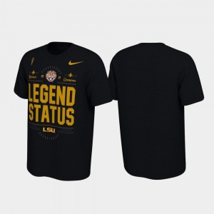 2019 National Champions LSU Tigers Locker Room Football Playoff Black For Men College T-Shirt