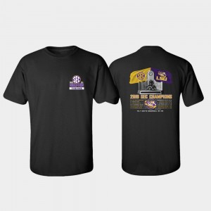 Black LSU Tigers 2019 SEC Football Champions For Men's College T-Shirt Recap