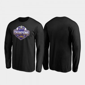 2019 SEC West Football Division Champions College T-Shirt Black Long Sleeve Men's Tigers