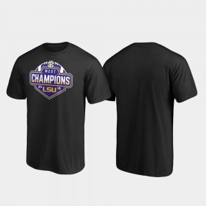 For Men Black College T-Shirt LSU 2019 SEC West Football Division Champions