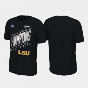 College T-Shirt Locker Room For Men's Louisiana State Tigers Black 2019 Fiesta Bowl Champions