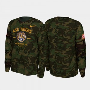 Legend Long Sleeve Camo 2019 Veterans Day Louisiana State Tigers College T-Shirt For Men's