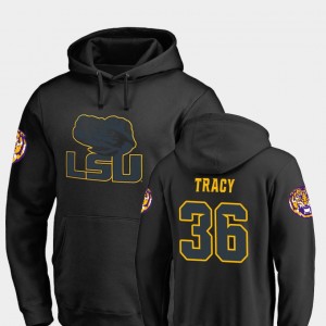 Football Louisiana State Tigers #36 Big & Tall Taylor Black Cole Tracy College Hoodie For Men's