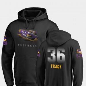 Louisiana State Tigers Midnight Mascot #36 For Men's Black Football Cole Tracy College Hoodie
