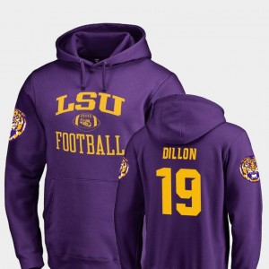 #19 Purple Men Derrick Dillon College Hoodie LSU Neutral Zone Football