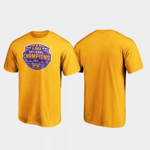 Mens Encroachment Football Playoff Gold College T-Shirt 2019 National Champions LSU