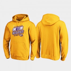 Football Playoff Hometown Facemask For Men College Hoodie LSU Gold 2019 National Champions