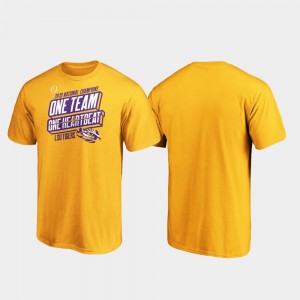 Hometown Facemask Football Playoff For Men LSU Tigers 2019 National Champions College T-Shirt Gold