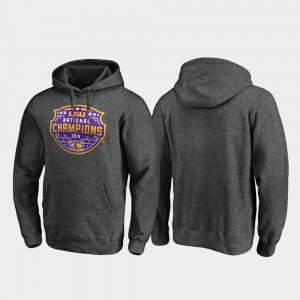 2019 National Champions For Men's Louisiana State Tigers College Hoodie Football Playoff Encroachment Heather Gray