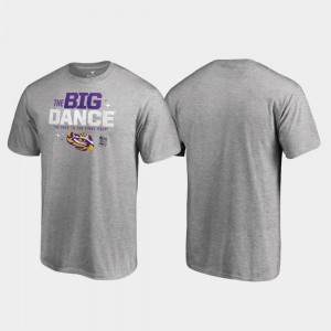 March Madness 2019 NCAA Basketball Tournament Heather Gray Mens Big Dance LSU College T-Shirt