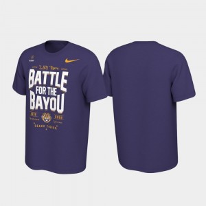 Battle For The Bayou Purple 2019 Football Playoff Bound For Men's LSU College T-Shirt