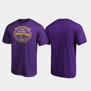 Tigers 2019 National Champions College T-Shirt Men's Encroachment Football Playoff Purple