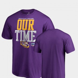 College T-Shirt Men Purple LSU Counter Big & Tall 2019 Fiesta Bowl Bound