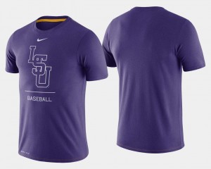 Baseball Dugout Performance Purple LSU Tigers College T-Shirt For Men's