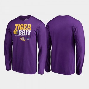 Louisiana State Tigers Endaround Long Sleeve College T-Shirt 2019 Fiesta Bowl Champions Purple Men's