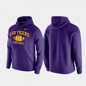 Purple College Hoodie Mens Club Fleece Retro Football Louisiana State Tigers