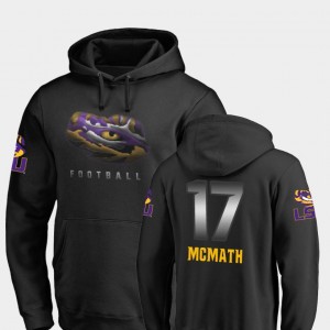 Black #17 LSU Mens Midnight Mascot Football Racey McMath College Hoodie