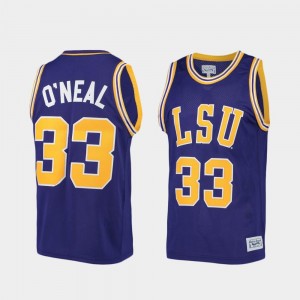 LSU Basketball #33 Purple For Men's Alumni Limited Shaquille O'Neal College Jersey