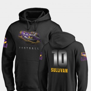 LSU Black Stephen Sullivan College Hoodie Football Midnight Mascot #10 For Men's
