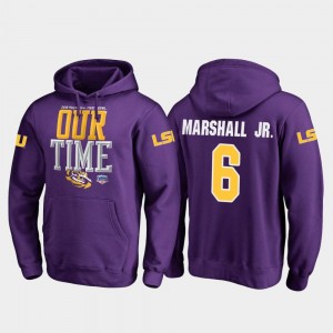 Counter #6 Purple Terrace Marshall Jr. College Hoodie For Men 2019 Fiesta Bowl Bound LSU Tigers
