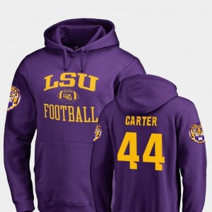 Neutral Zone Tory Carter College Hoodie Purple #44 Football Men Tigers