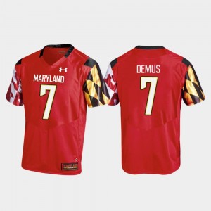 Men University of Maryland Dontay Demus College Jersey #7 Football Red Replica