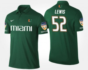 #52 Green Ray Lewis College Polo Orange Bowl University of Miami Men's Bowl Game