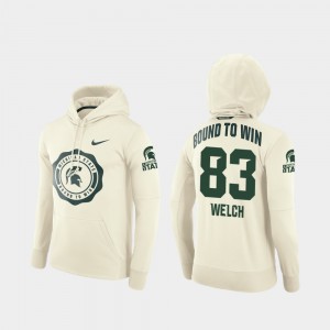 Football Pullover Michigan State Rival Therma Cream Andre Welch College Hoodie For Men's #83