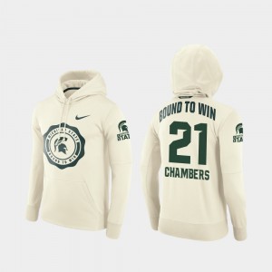 Cam Chambers College Hoodie Football Pullover Men Cream Rival Therma #21 Spartans