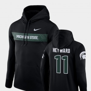 Spartans Football Performance For Men's Connor Heyward College Hoodie Sideline Seismic #11 Black