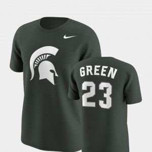 Draymond Green College T-Shirt For Men's Green #23 Future Stars Michigan State Replica