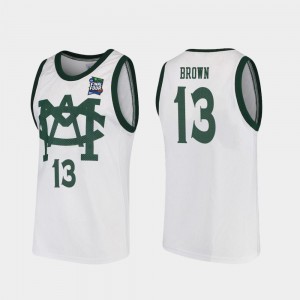 Gabe Brown College Jersey White #3 Spartans Vault MAC Replica For Men 2019 Final-Four