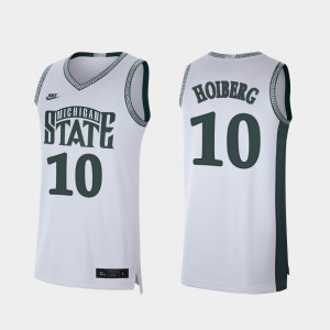 Retro Limited Spartans #10 Jack Hoiberg College Jersey Mens Basketball White
