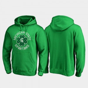 For Men's Spartans St. Patrick's Day Kelly Green Luck Tradition College Hoodie