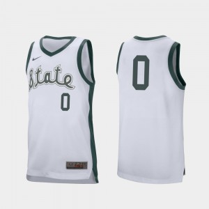 Retro Performance Men's #0 Spartans Kyle Ahrens College Jersey Basketball White