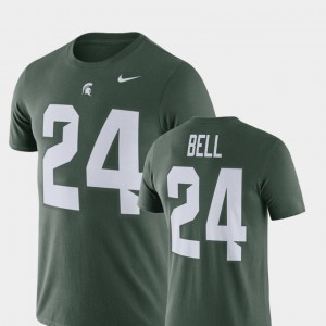 Le'Veon Bell College T-Shirt Green Men's #24 Michigan State Football Performance