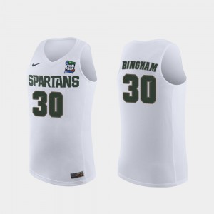 Spartans White Replica Marcus Bingham Jr. College Jersey 2019 Final-Four Mens #30