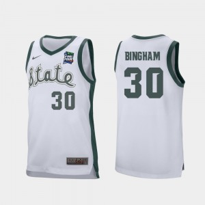 Marcus Bingham Jr. College Jersey Michigan State Spartans White Retro Performance 2019 Final-Four #30 For Men