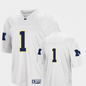 White Mens Football College Jersey Colosseum #1 Michigan Wolverines