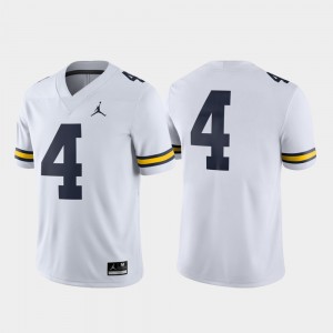 Game Football #4 College Jersey White Wolverines Men's