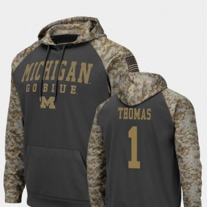 Ambry Thomas College Hoodie Men's Wolverines United We Stand #1 Charcoal Colosseum Football