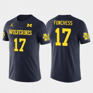 U of M For Men Carolina Panthers Football Navy #17 Future Stars Devin Funchess College T-Shirt
