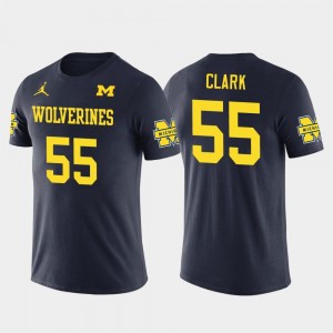 Future Stars Navy Michigan Seattle Seahawks Football #55 Frank Clark College T-Shirt For Men's