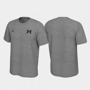U of M Men's Left Chest Logo Legend Heathered Gray College T-Shirt