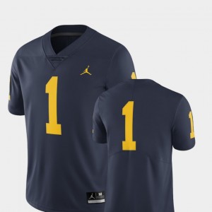 Michigan Limited Navy Football For Men's College Jersey #1