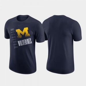 Michigan Men Just Do It College T-Shirt Navy Performance Cotton