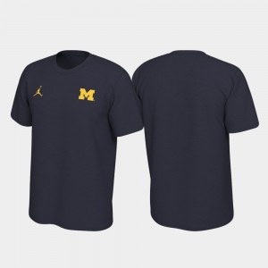 Navy Mens Legend College T-Shirt Left Chest Logo University of Michigan