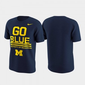 Local Verbiage College T-Shirt Performance Mens Navy Michigan Wolverines