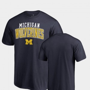 Navy Square Up College T-Shirt For Men's Michigan