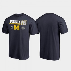 Men Sweet 16 Backdoor U of M March Madness 2019 NCAA Basketball Tournament College T-Shirt Navy